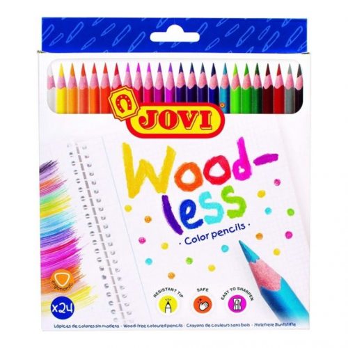 Estuche 24 lapices de colores jovi woodless surtidos