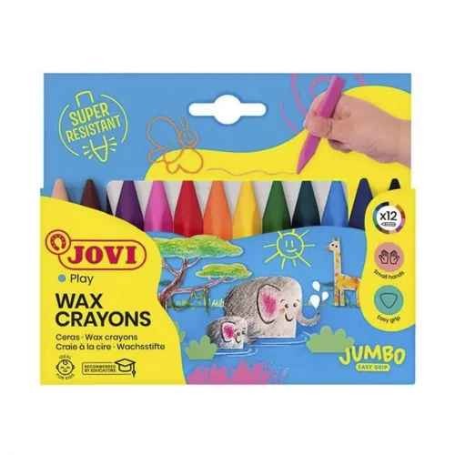 Estuche 12 ceras jovicolor triwax