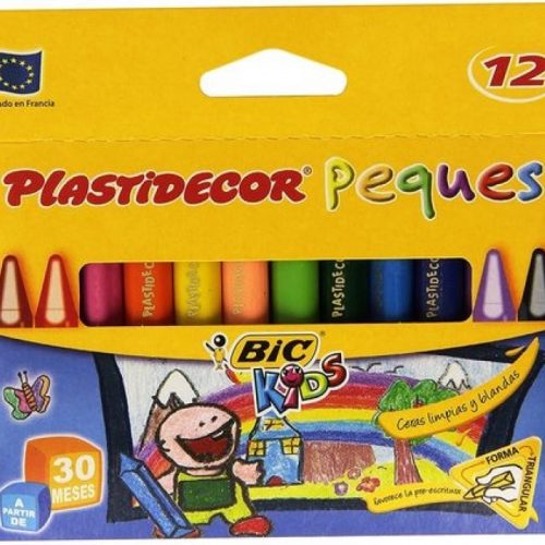 Estuche 12 ceras Plastidecor Peques