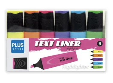 Marcador Fluorescente Plus Office TextLiner 3.2 Neón Surtidos/Blíster 6 ud.