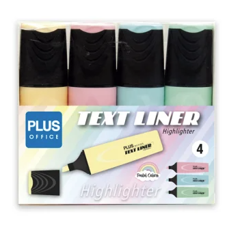 Marcador Fluorescente Plus Office TextLiner 3.2 Pastel Surtidos/Blíster 4 ud.