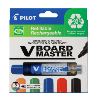 ROTULADOR PILOT PIZARRA VBOARD MASTER 5 COLORES SURTIDOS