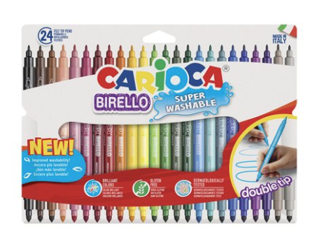 ROTULADOR FIBRA CARIOCA BIRELLO DOBLE PUNTA C/24