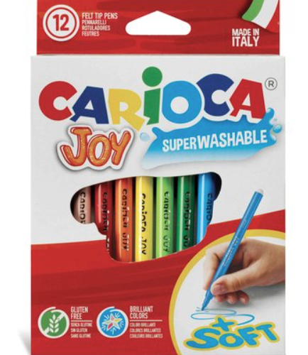 ROTULADOR FIBRA CARIOCA JOY ESTUCHE de 12